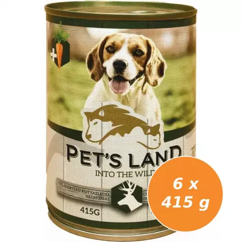 Pet s Land Dog Konzerv Vadashús répával 6x415g