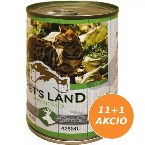 Pet s Land Cat Konzerv Vadashús répával 12x415g