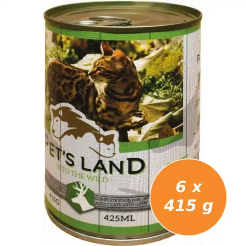 Pet s Land Cat Konzerv Vadashús répával 6x415g