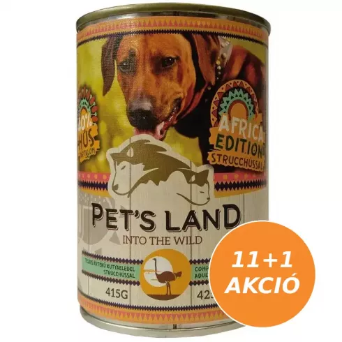 Pet s Land Dog Konzerv Strucchússal Africa Edition 12x415g