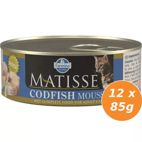 Matisse konzerv Mousse Tőkehal 12x85g