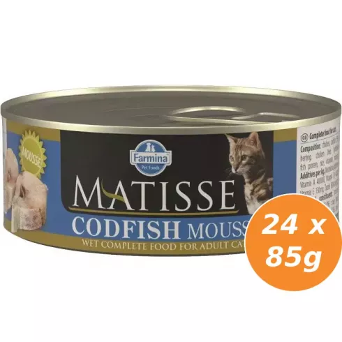 Matisse konzerv Mousse Tőkehal 24x85g