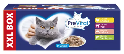 Prevital alutasakos macskaeldel giga box 48x100gr Multipack