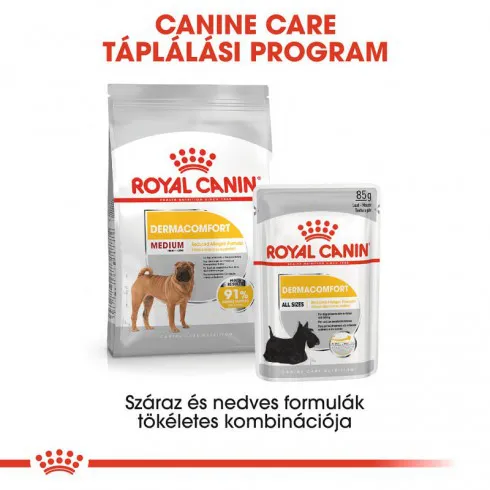 Royal Canin Medium Dermacomfort 10kg-száraz táp bőrirritációra hajlamos felnőtt kutyáknak