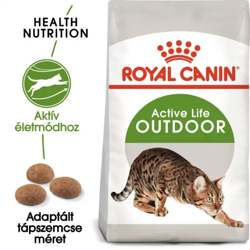 Royal Canin Outdoor 400g-szabadba gyakran kijáró, aktív felnőtt macska száraz táp