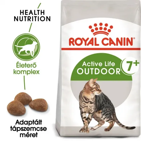 Royal Canin Outdoor 7+ 2kg-szabadba gyakran kijáró, aktív idősödő macska száraztáp