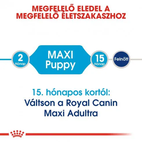 Royal Canin Maxi Puppy 4kg-nagytestű kölyök kutya száraz táp