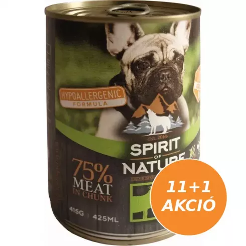 Spirit of Nature Dog konzerv Bárányhússal és nyúlhússal 12x415g