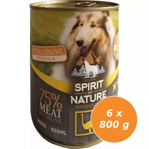 Spirit of Nature Dog konzerv Strucchússal 6x800g