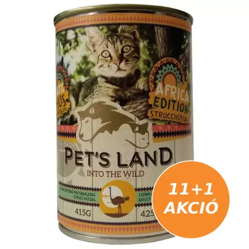 Pet s Land Cat konzerv Strucchússal Africa Edition 12x415g