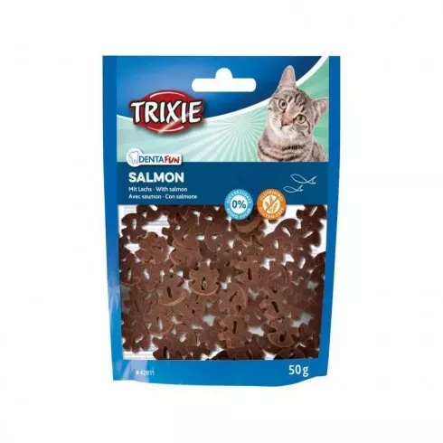 Trixie Jutalomfalat Macskának Denta Fun Lazac 50g