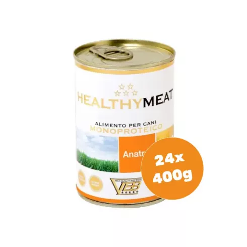 Healthy Meat kacsa 97% monoproteines paté felnőtt kutyáknak 24x400g