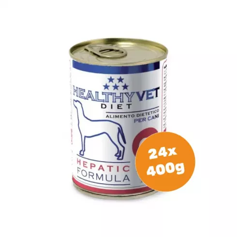 Healthy Vet Diet Dog Hepatic - máj támogatására felnőtt kutyáknak 24x400g