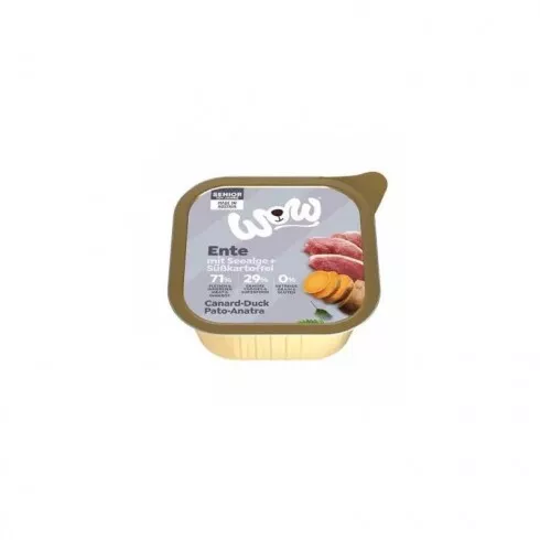 WOW Dog Senior alutálka kacsa 150g