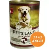 Pet s Land Dog Junior Konzerv MarhamájBárányhús almával 12x415g PL4270512X