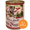 Pet s Land Cat Junior Konzerv MarhamájBárányhús almával 6x415g PL427386X